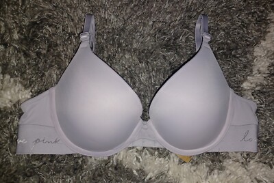 VS pink push up bra BRAND NEW size 34b grape mist logo