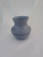 Studio Pottery, Blue Vase Initialed To Base JMR