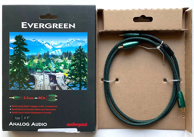 AudioQuest Evergreen 1 Meter - Mini to RCA - New - Open Box - Authorized Dealer