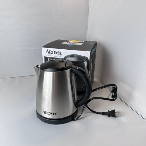 Aroma 1L Electric Water Kettle Stainless Steel Tea Coffee Rapid Boil