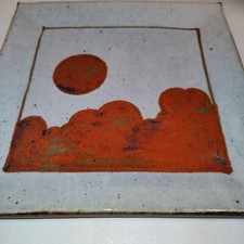 VTG Dennis Kirchmann Pottery Plate Art Indiana Ceramics USA Signed Landscape C