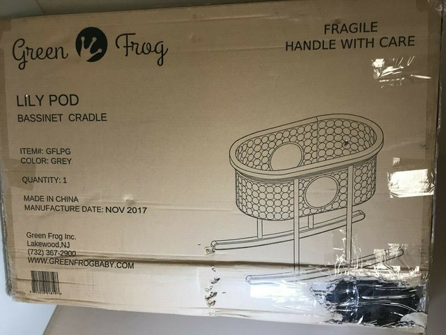 green frog lily pod bassinet
