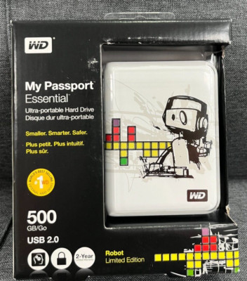 WD My Passport Robot 500GB Portable Hard Drive USB2.0 #WDBAAA5000AD6 New RARE
