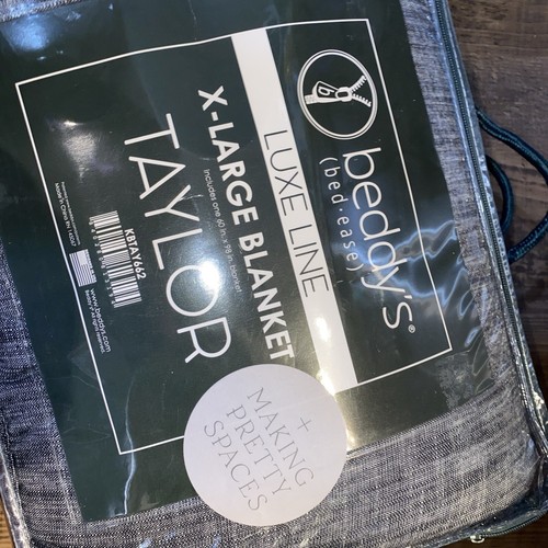 Beddys Luxe Line XL Blanket TAYLOR 60x98 NEW - Picture 5 of 5