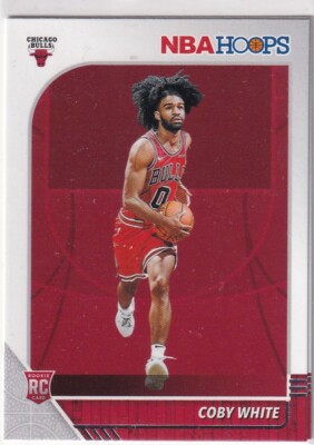 Panini NBA Hoops Basketball Card 2019/20 No. 204 Coby White Rookie Card RC
