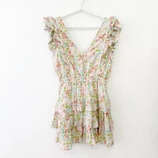 Love The Label Ines Ivory Tiered Ruffled Mini Dress Size M