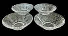 Set Of 4 Vintage Federal Glass Clear Heritage Round Small Dessert Fruit Bowls 5”