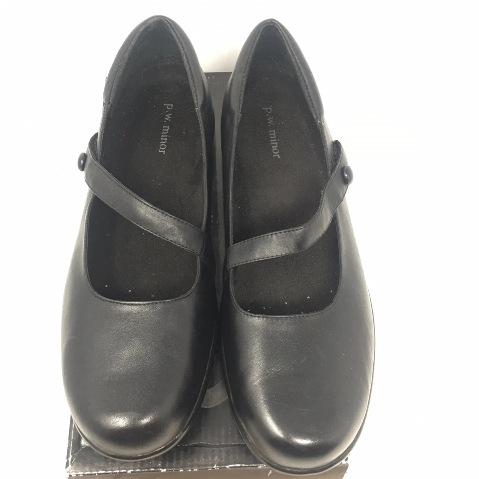 PW Minor Classic II Black Leather Mary Janes Womens Shoe Sz 10.5 Narrow 11719 - Image 3 of 4