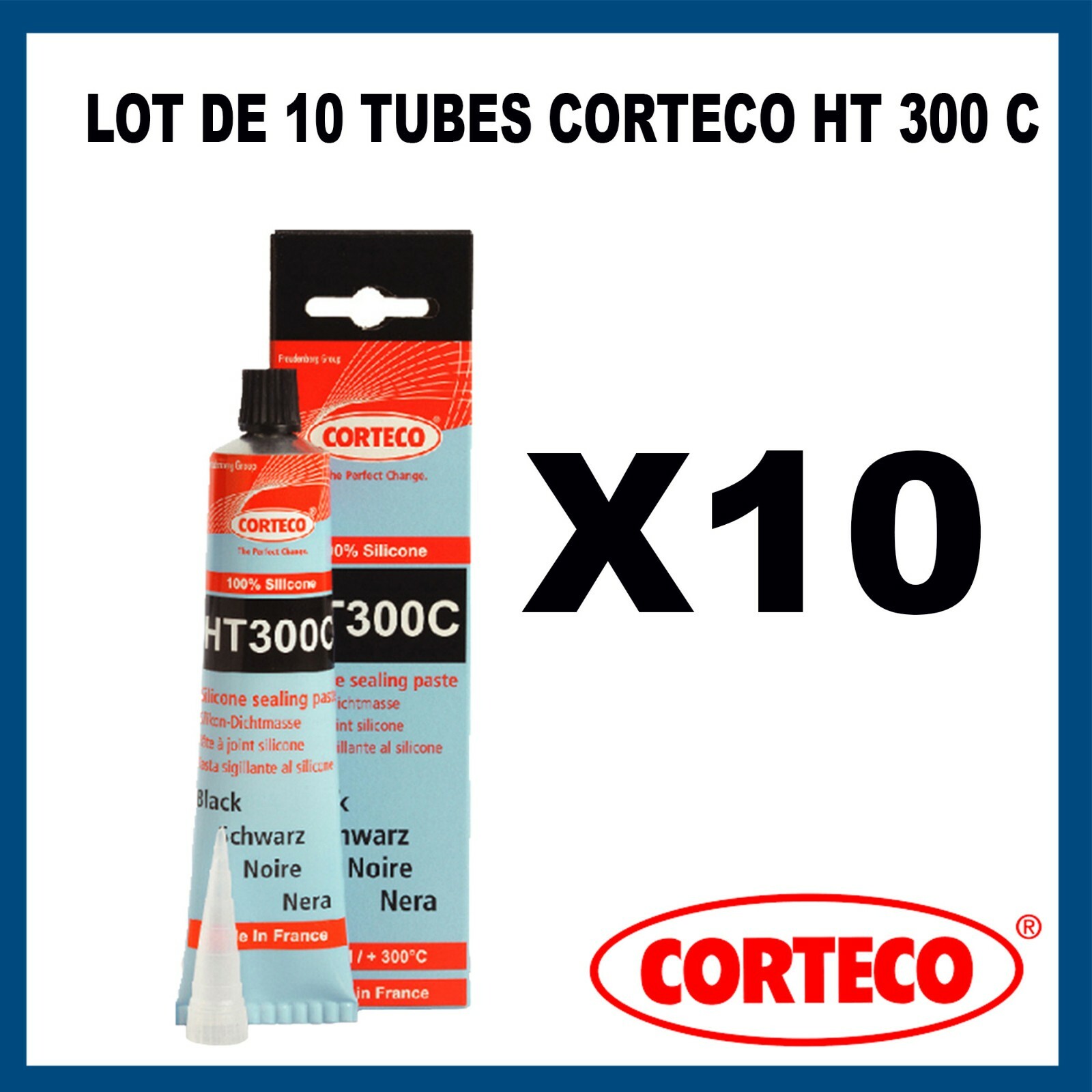 Silicone noir Corteco HT300C pâte à joint haute performance pour carter moteur