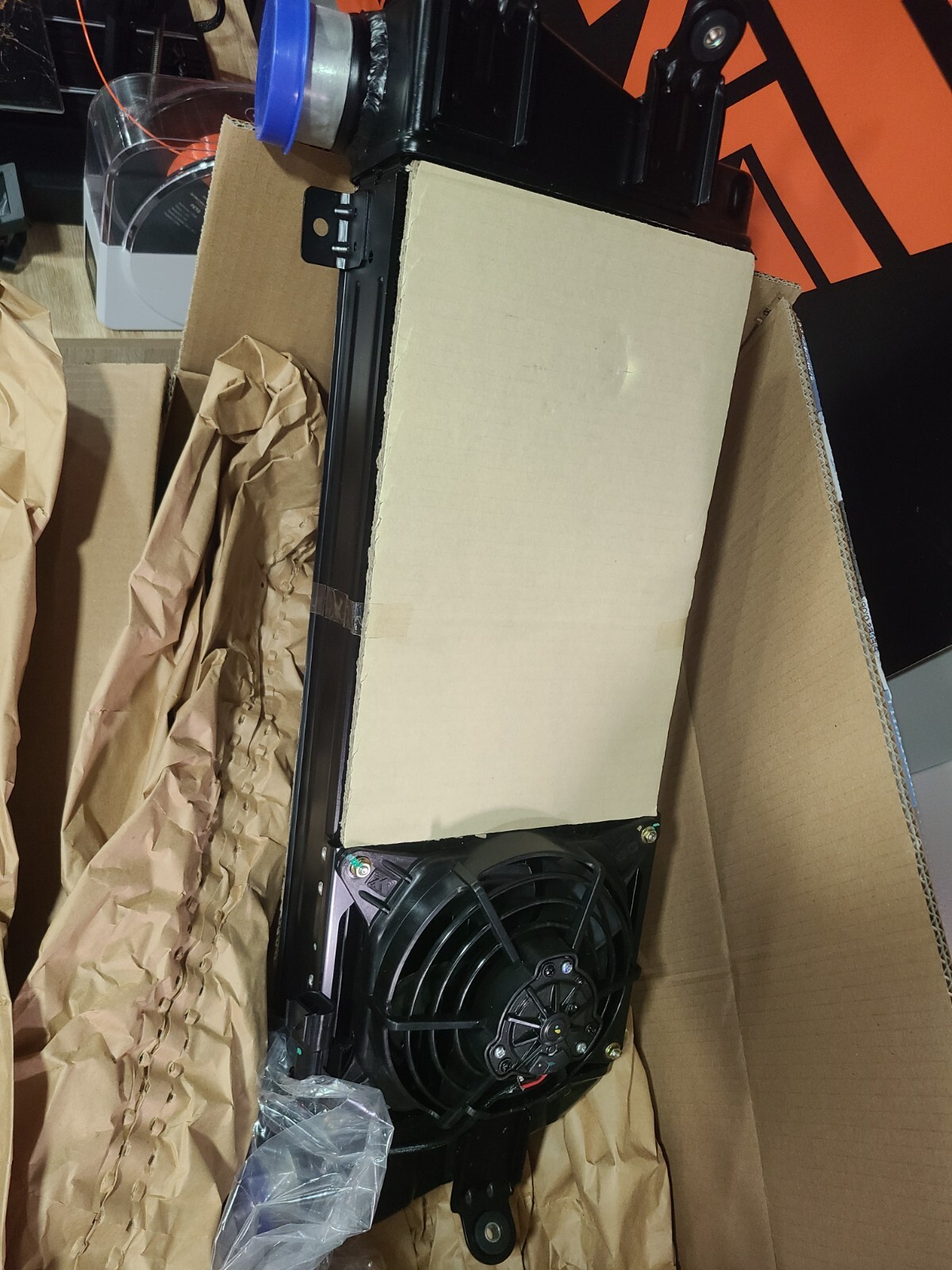 2022 Maserati MC20 RH Charge Air Cooler w/ fan PN 670212793