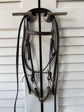 Brown Leather Western Horse Bridle W/ Double Jointed Bit  Split Reins