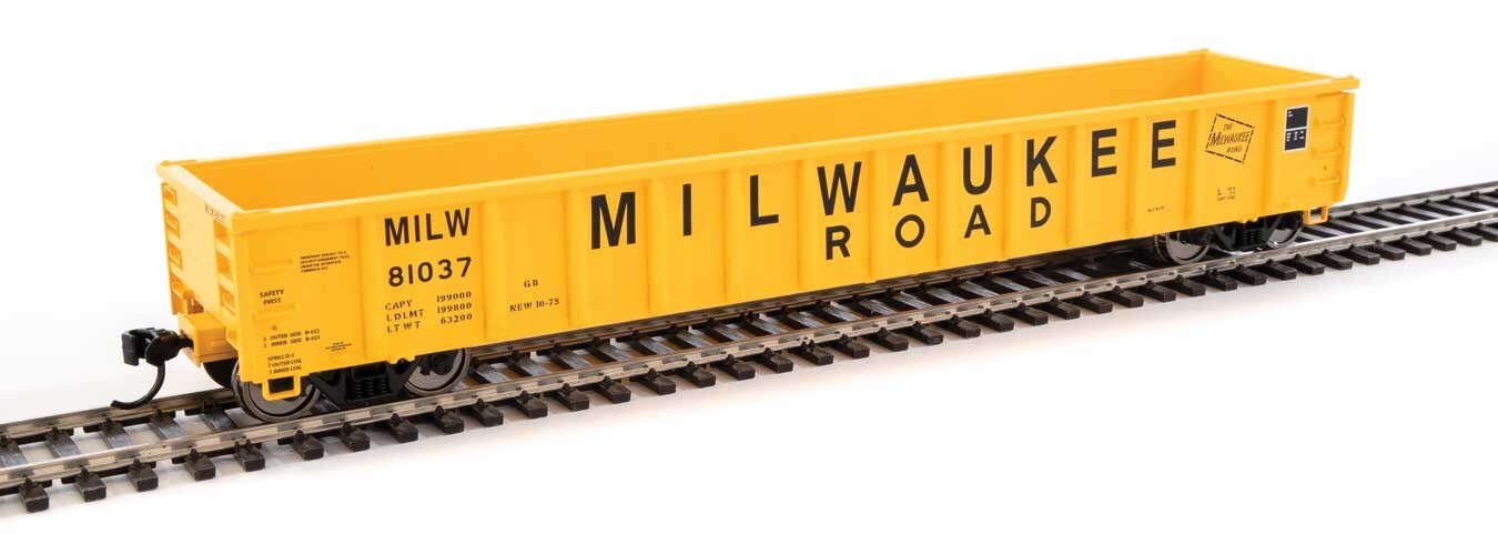 H0 Scale - Walthers 53' Railgon Gondola Milwaukee Road -- 6310 New