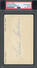 Goose Goslin PSA DNA Coa Signed 3x5 Index Card Autographed