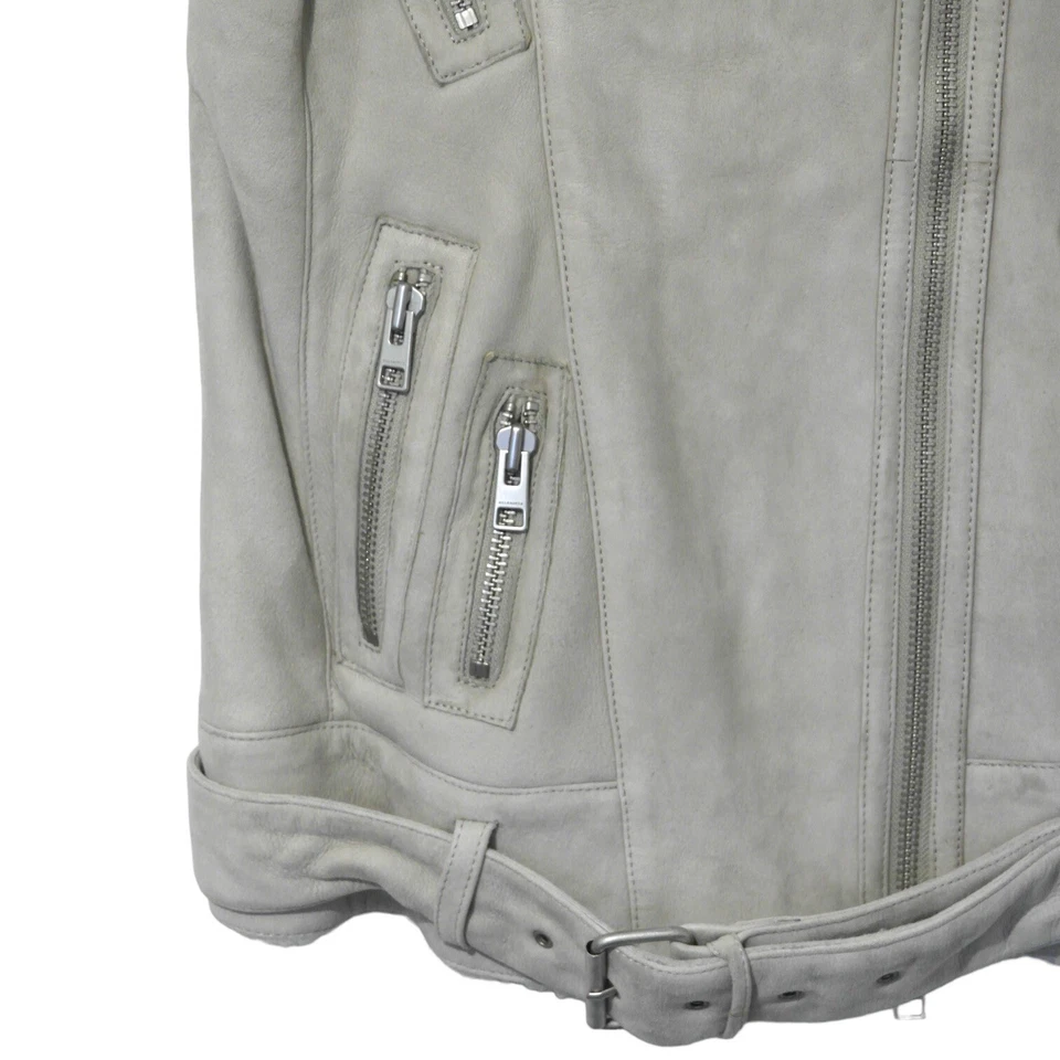 AllSaints Shearling Suede Gilet – Sleeveless Jacket, UK6 £598 - Image 4 of 4