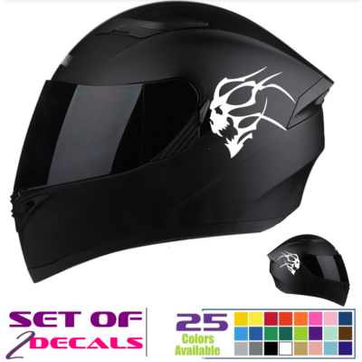 Skully Helmet Smart Motorcycle Helmet 2018 Skull Tribal Helmet Decal,  Motorcycle Bike Helmet Stickers Kit
