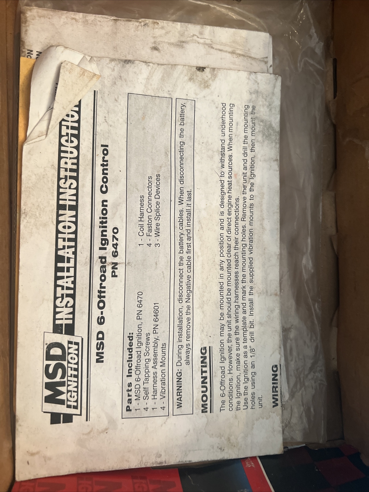 MSD 6470 Digital 6Offroad Ignition Control Box as is 85132064717 eBay