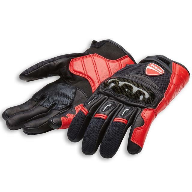 GUANTI MOTO IN TESSUTO-PELLE COMPANY C1 ORIGINALI DUCATI 98104212