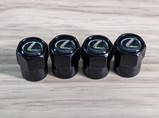 5-Pack Tire Valve Stem Caps - Universal Fit For Lexus, Cars, Trucks, Motorcycles, Anti-Corrosion Metal Caps With Sealing Ring (Black)