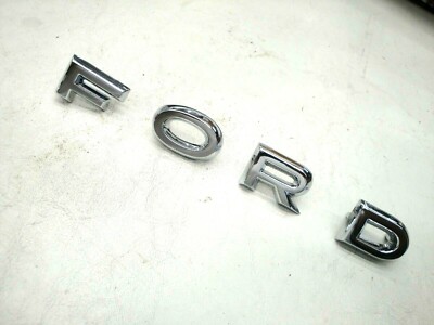  1963  63 FORD GALAXIE FULL SIZE CHROME  F O R D   LETTERS ON HOOD  NEW *
