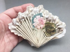 Aloha From Hawaii Real Sea Shell Food Pick Set Wood Toothpick Shell Top Sealed