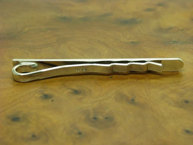 925 Argento Sterling Fermacravatta / Vero Argento / 8,7g - Immagine 3 di 3