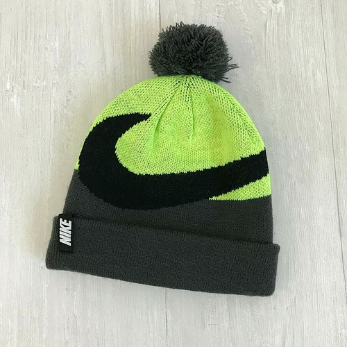 Green Pom Pom Beanie Hat | eBay