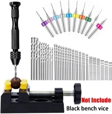 59Pcs Mini Micro Hand Twist Drill Bits Set Rotary Precision Pin Vise Tools Kit