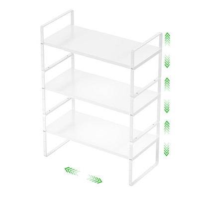 Sofron Expandable Cabinet Storage Shelf Stackable Organizer Rack For Kitchen