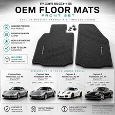 Oem Porsche 987 Boxster Cayman Floor Mats Black Set 98704480118a43 L Genuine