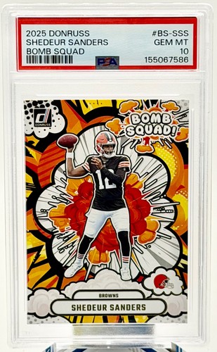 2025 Panini Donruss - Bomb Squad Shedeur Sanders #BS-SSS (RC) GEM MT PSA 10