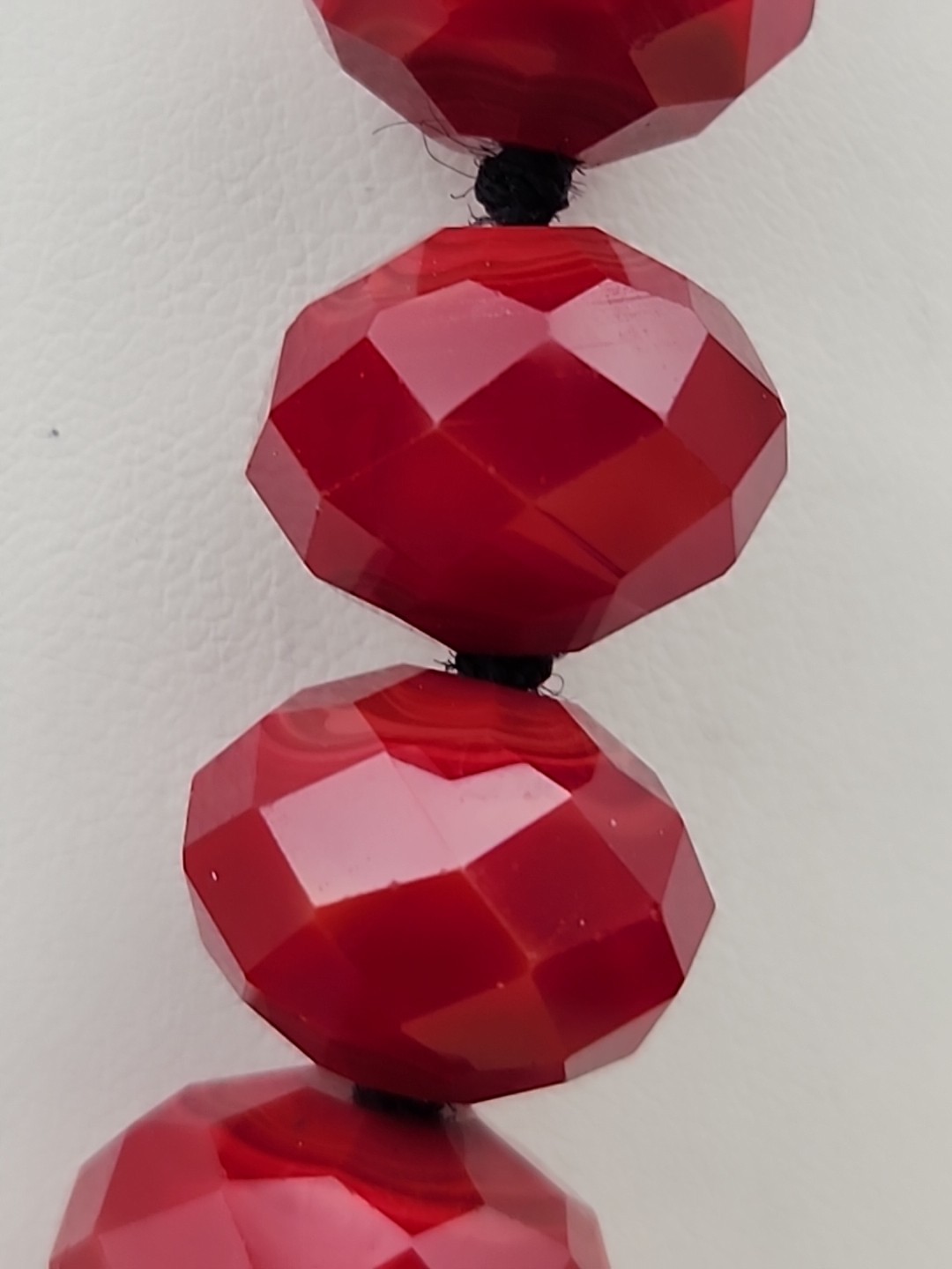 Faceted/Graduated Red Ruby/Double Knot/Sterling S… - image 11