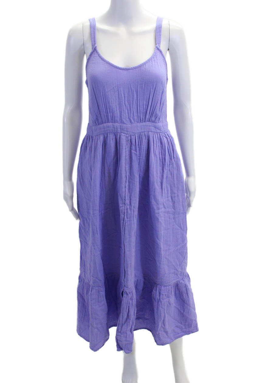 Xirena Womens Maxi Sundress Purple Cotton Sleeveless Round Neck Size SFree Shipping in US $100+ Orders | $6.95 Orders Below