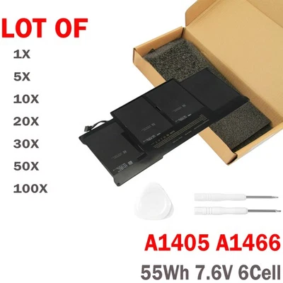 🧡LOT A1405 A1466 A1369 Battery For Apple MacBook Air 13'' A1377 A1496 2013-2017 - Image 1 of 4