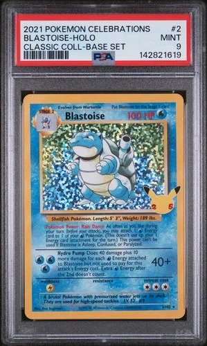 Blastoise-Holo 2 - Celebrations Classic Collection Classic Coll-Base Set PSA 9