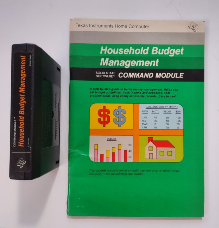Household Budge Management - TI/99-4a Command Module