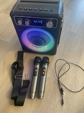 Karaoke Machine, Portable Bluetooth Karaoke Speaker with 2 Wireless Microphon...