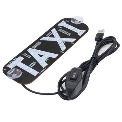 Taxi LED Dachschild rot grün zweifarbig USB betrieben kompakt 19 x 6,3 cm