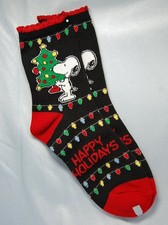 NEW Ankle Size 4-10 Womens Snoopy Happy Holid...