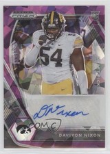 2021 Panini Prizm Draft Picks Purple Ice 86/99 Daviyon Nixon #DPA-DNI Auto 0b2