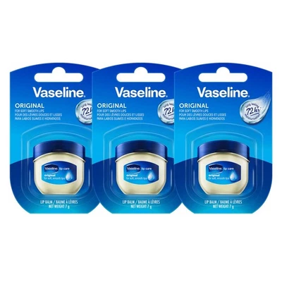 Vaseline Lip Therapy Original, Baume à Lèvres Nourrissant, Lot de 3 (3 x 7g) - Photo 1/4