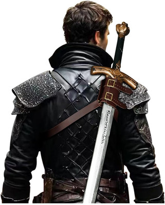 Back Sword Holster Medieval Leather Sword Holder Frog Shoulder Strap | Renaissan