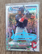Angel Martinez Signed 2021 Bowman Draft Baseball Card #PDC-34 Guardians Refract