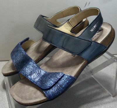 AGAVE LMSDSA60 WOMEN SHOE SIZE 8 M (EURO 38) BLUE NUBUCK SLINGBACK BY MEPHISTO