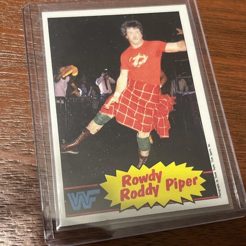 1985 Topps WWF - #7 Roddy Piper Rookie RC WWE  Hall of Fame Wrestling Legend