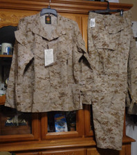 USMC MARPAT SET SHIRT PANT DESERT TAN MCCUU X LARGE REGULAR  NWT  SET XLR  RARE