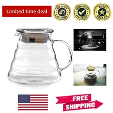 Minimalist 600ml Glass Coffee Carafe with Cone Design for Pour Over Brewing
