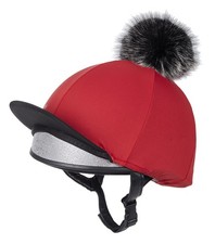 LeMieux Pom Pom Horse Riding Hat Silk with 4 Way Stretch Fabric Coordinates w...