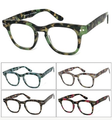 Unisex Retro Square Keyhole Thick Reading Glasses Full Lens +1.00~+3.00 Spring
