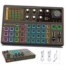 Sound Mixer Board, Voice Changer Sound Card with Multiple Sound AM200-K300