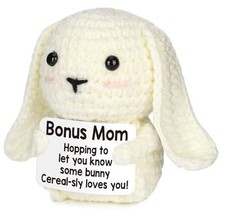 Mini Bunny Bonus Mom Gifts for Mothe's Day Handmade Crochet Bunny for Step Mom